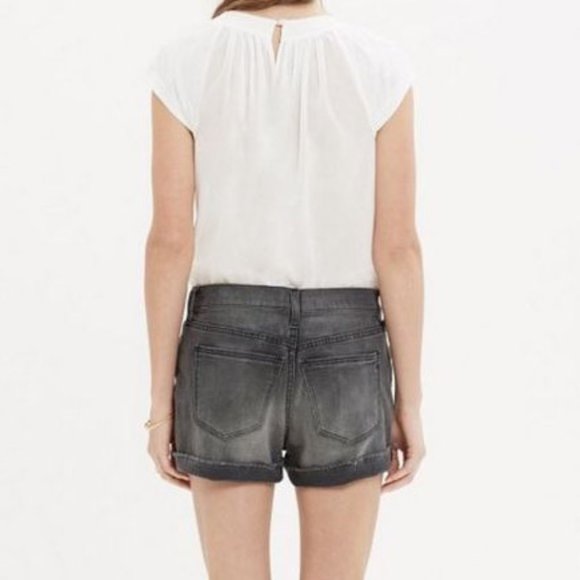 Madewell Denim Boy Shorts Black Gray Women 30 C1733 Comfy Neutral Boho Casual - Picture 4 of 14